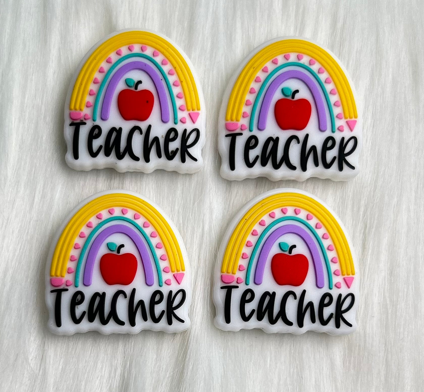 Teacher Rainbow Focal Bead