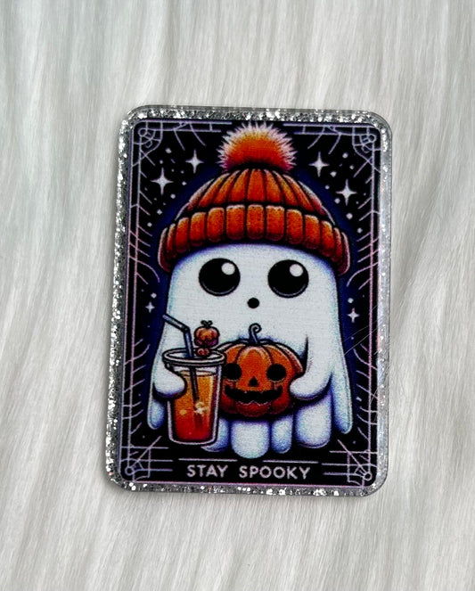 Stay Spooky Ghostie Glitter Acrylic