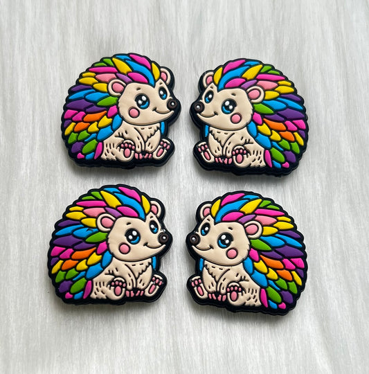 Rainbow Hedgehog Focal Bead