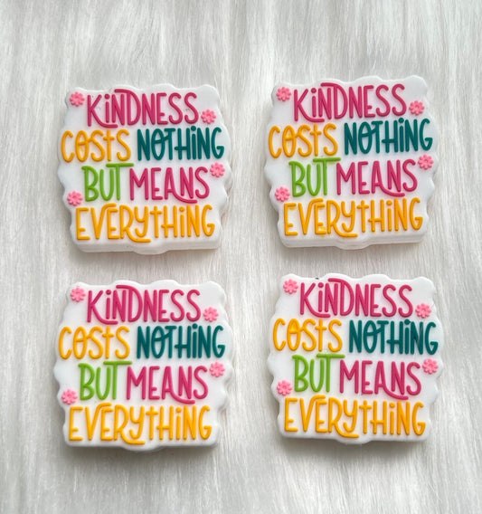 Kindness Costs Nothing, But Means Everything Focal Bead