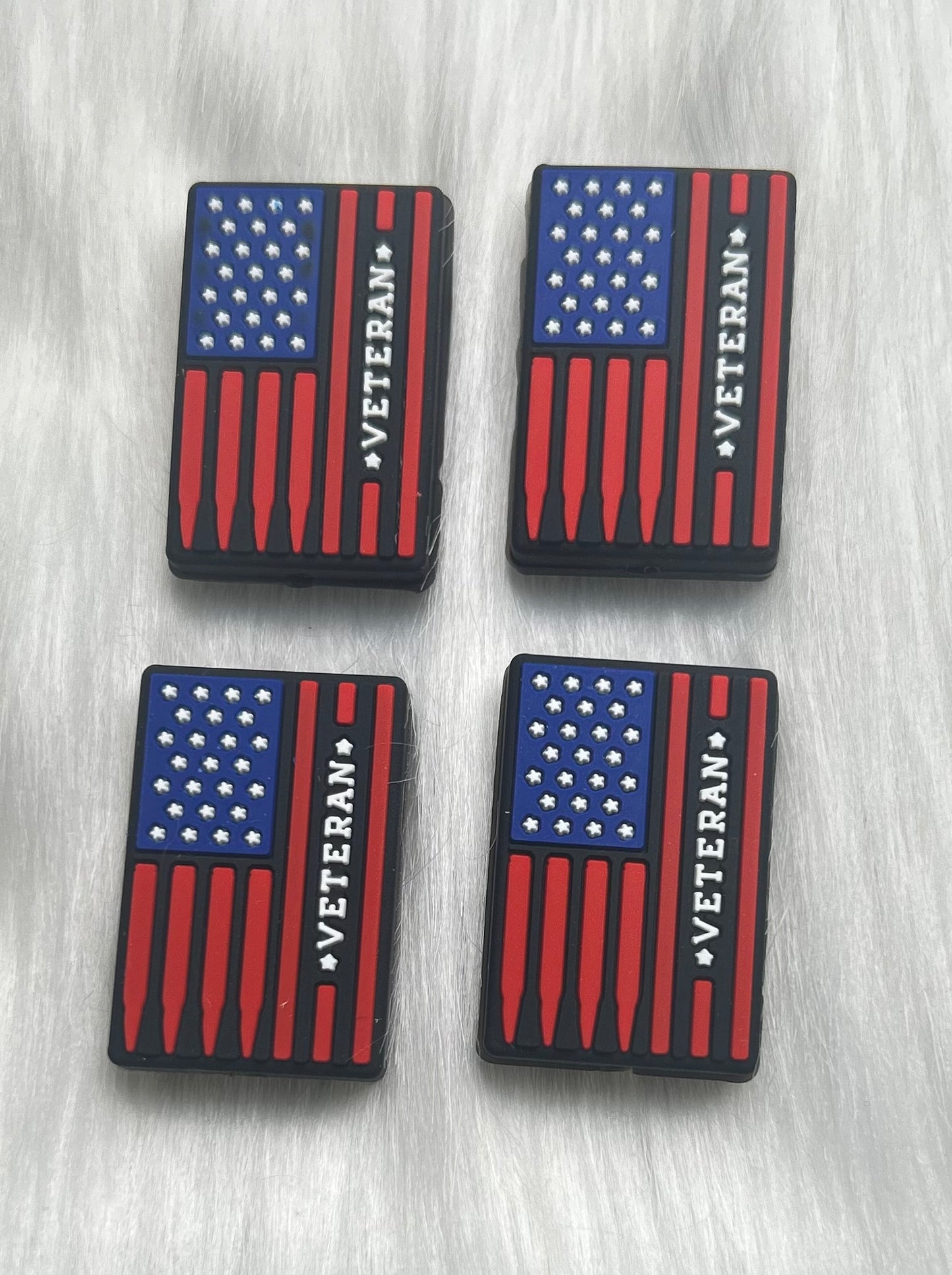 Military Veteran Flag Focal Bead