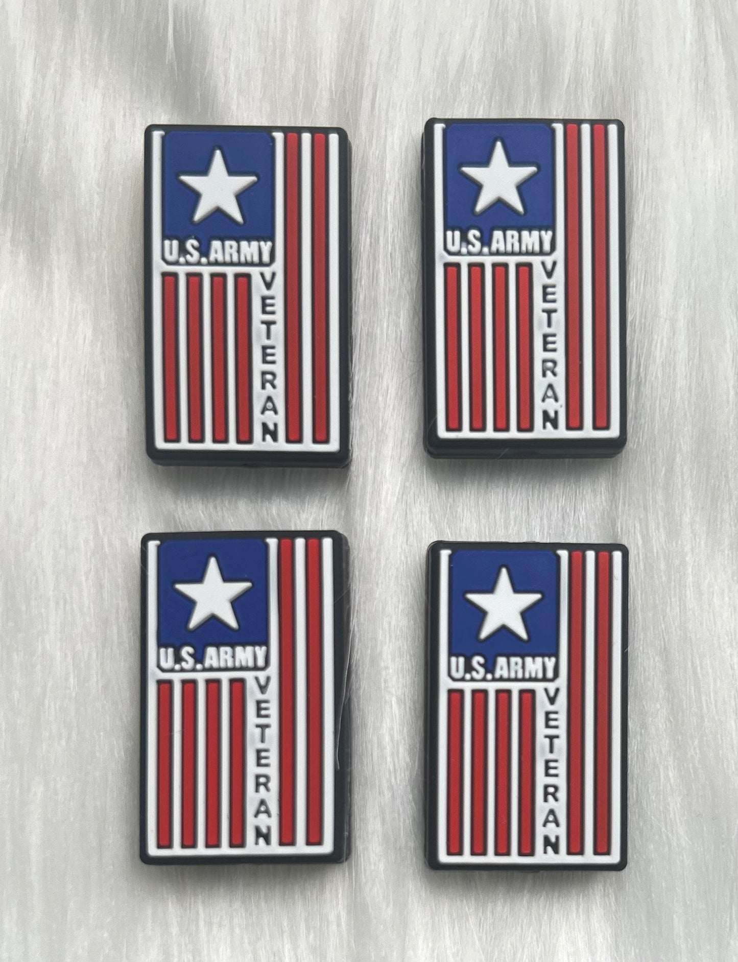 Military Veteran Flag Focal Bead