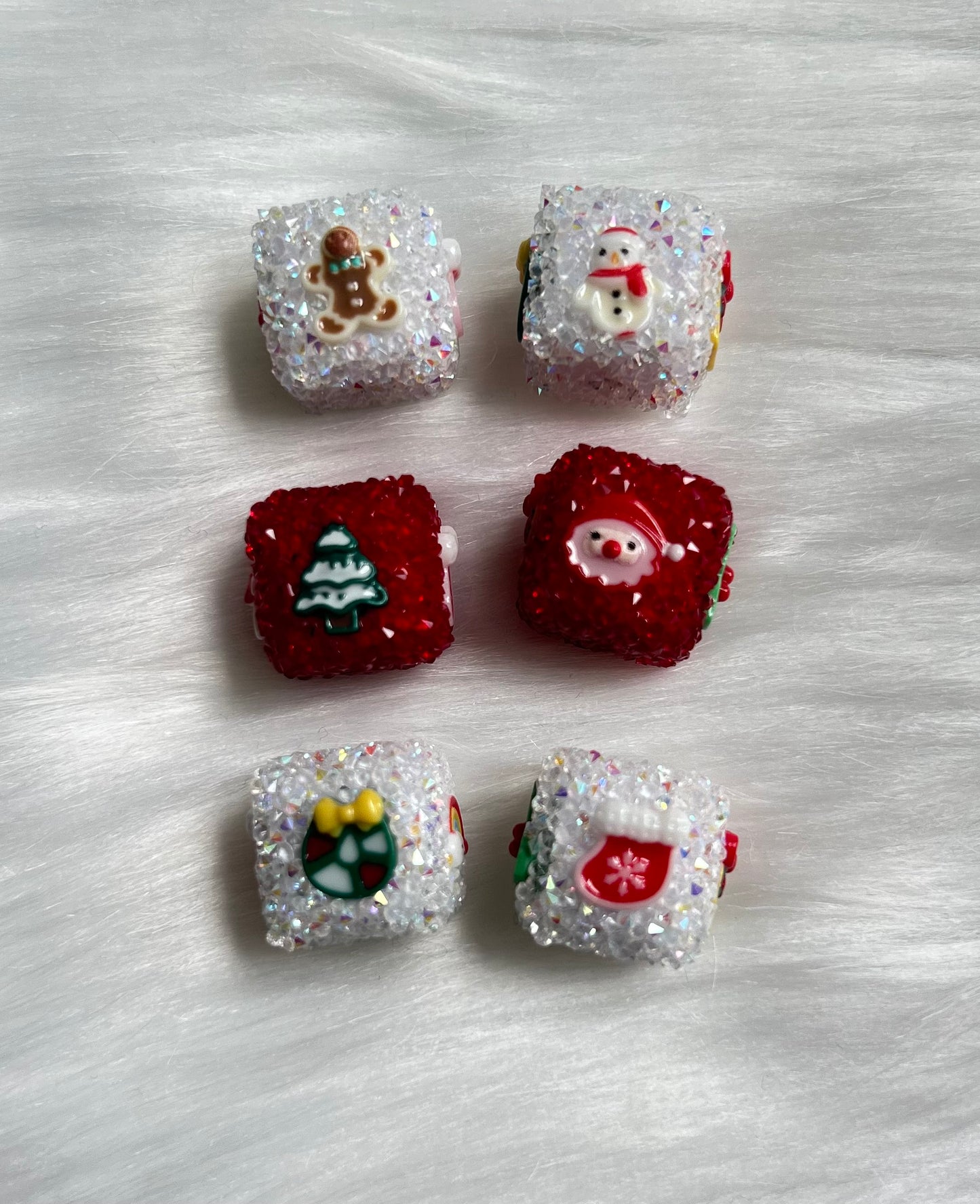 New Sugar Holiday/Christmas Cube Beads