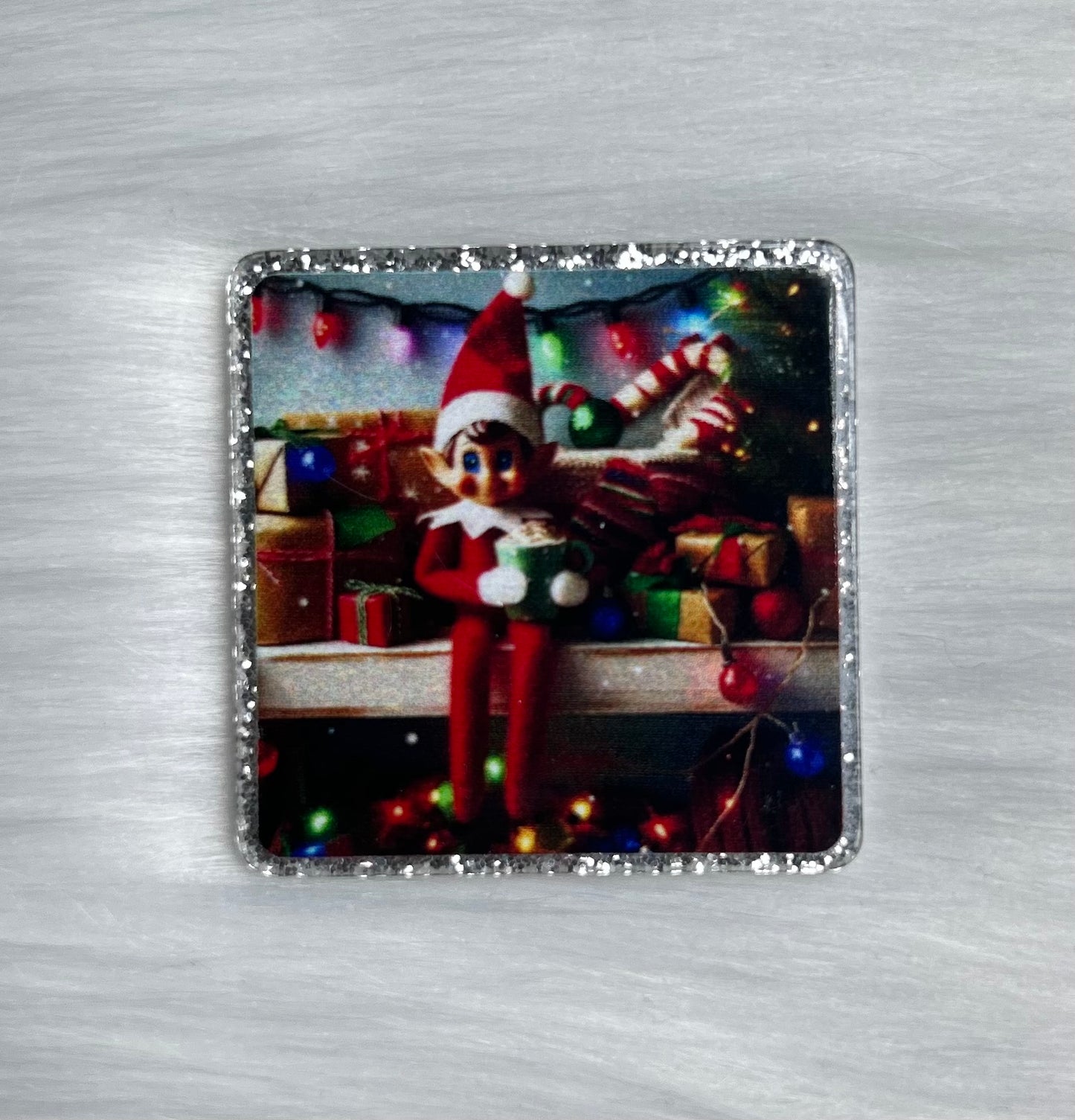 Elf On The Shelf Glitter Acrylic