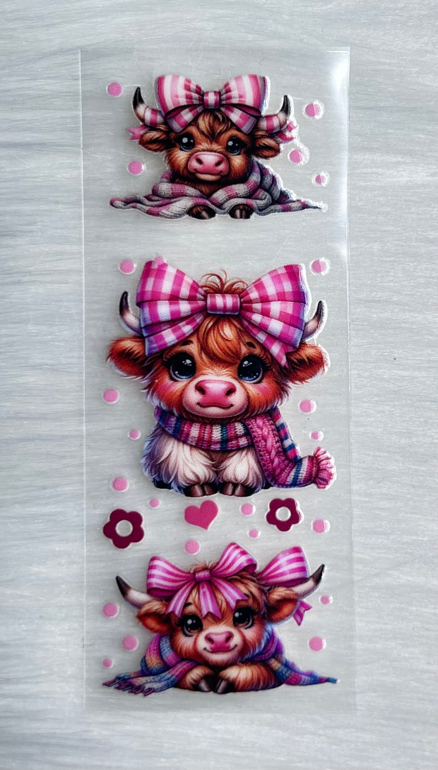 Pink Bow Cow Pen Wrap