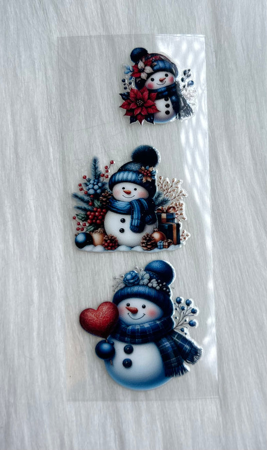 Blue Hat Snowman Pen Wrap