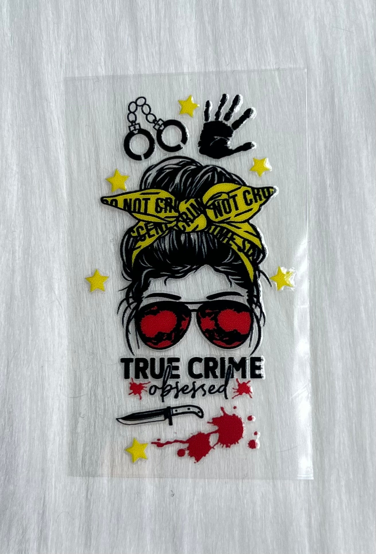 True Crime Obsessed Keychain Decal