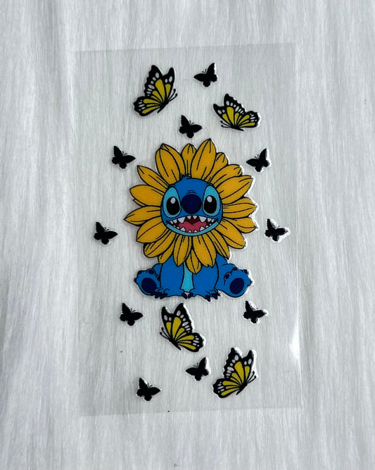 Sunflower Blue Alien Keychain Decal