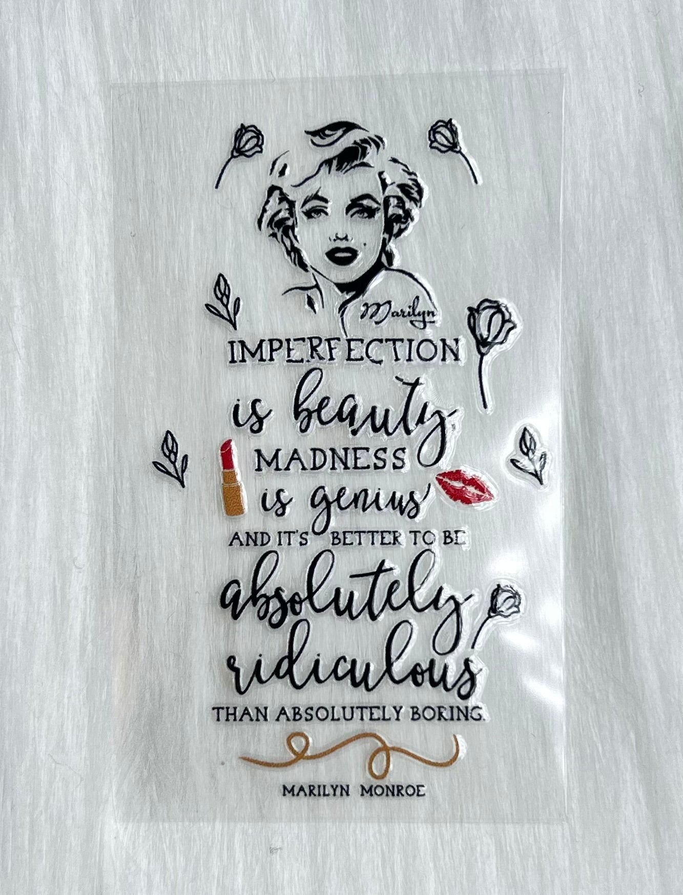 Marilyn Keychain Decal