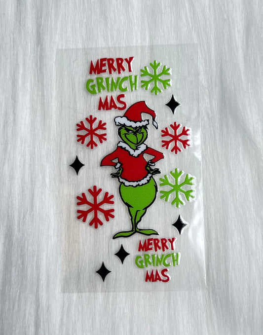 Merry Grinchmas Keychain Decal