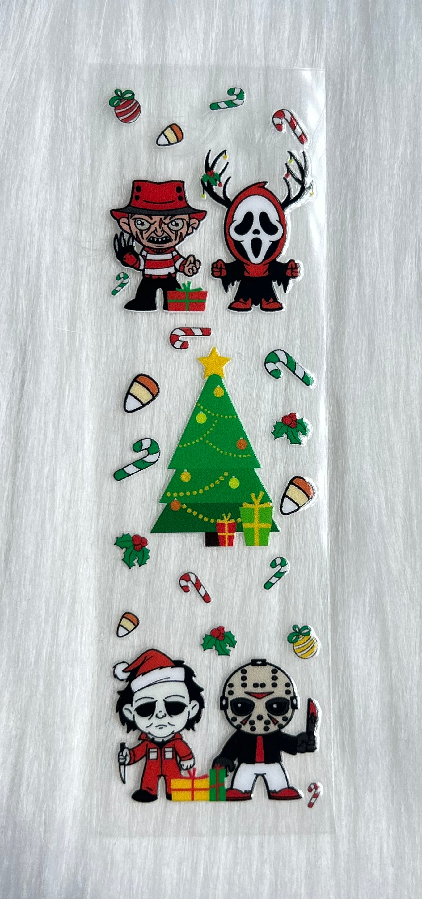 Christmas Horror Guys UV DTF Bookmark Wrap