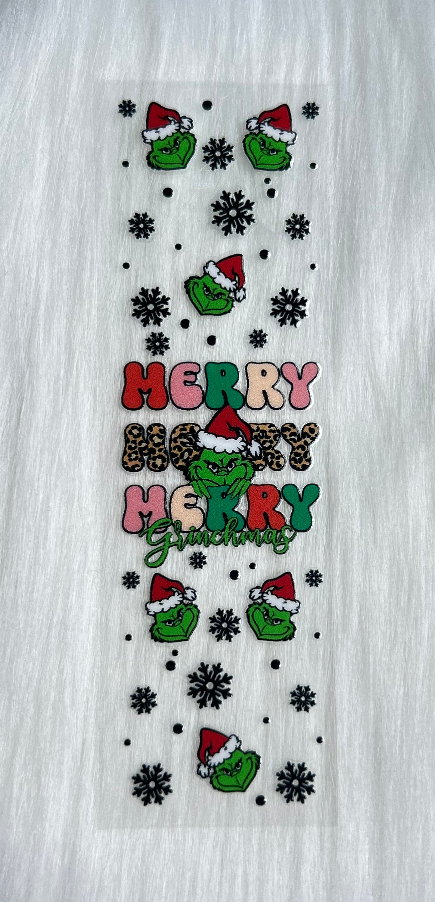 Merry Grinchmas UV DTF Bookmark Wrap