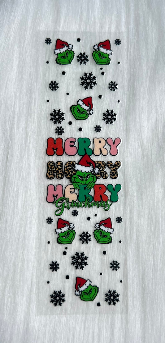 Merry Grinchmas UV DTF Bookmark Wrap