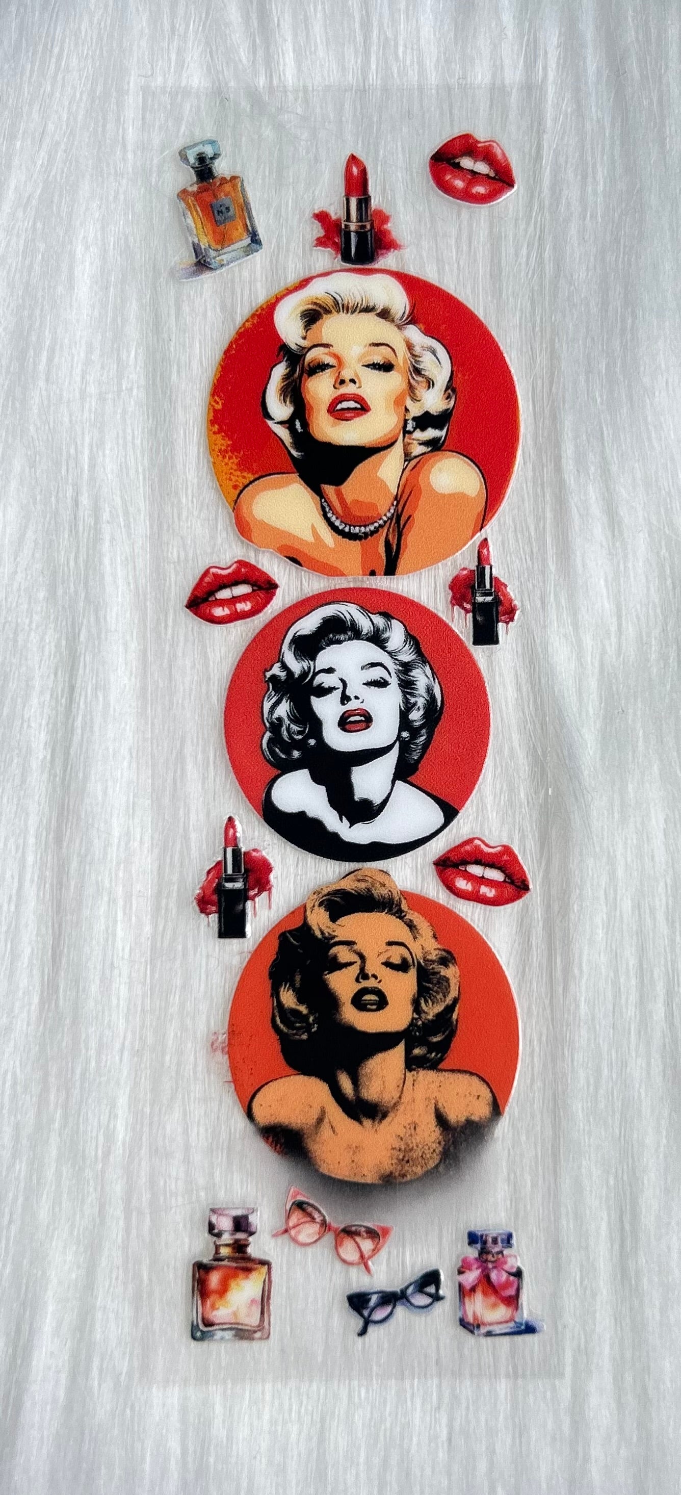 Lipstick Marilyn UV DTF Bookmark Wrap