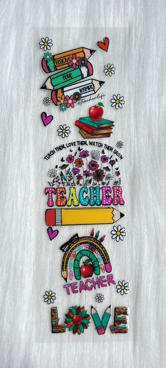 Teacher UV DTF Bookmark Wrap