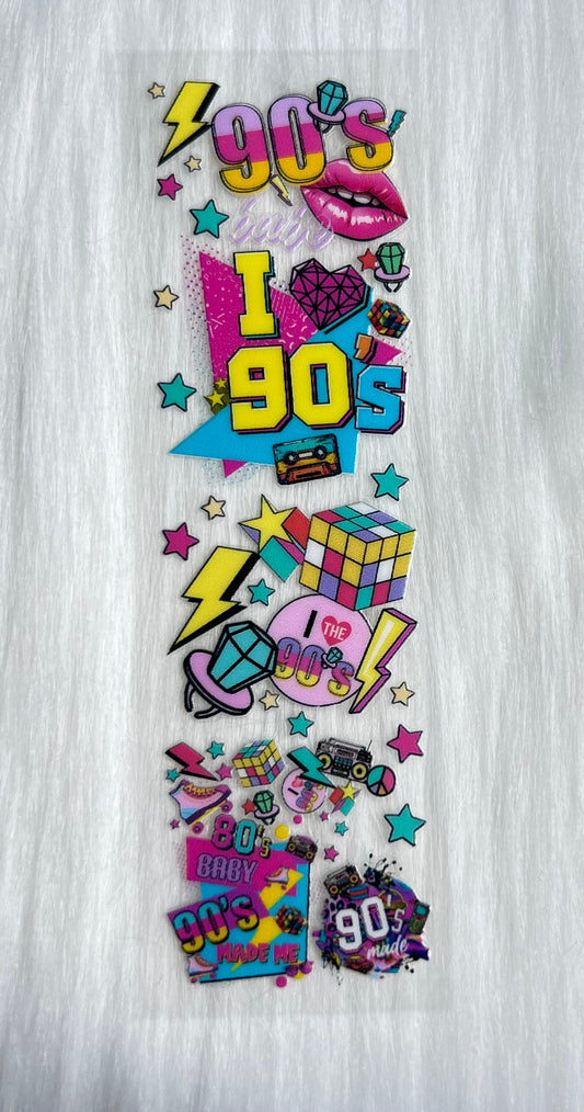 90s UV DTF Bookmark Wrap