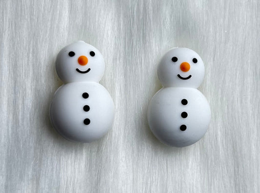 3D Snowman Focal Bead