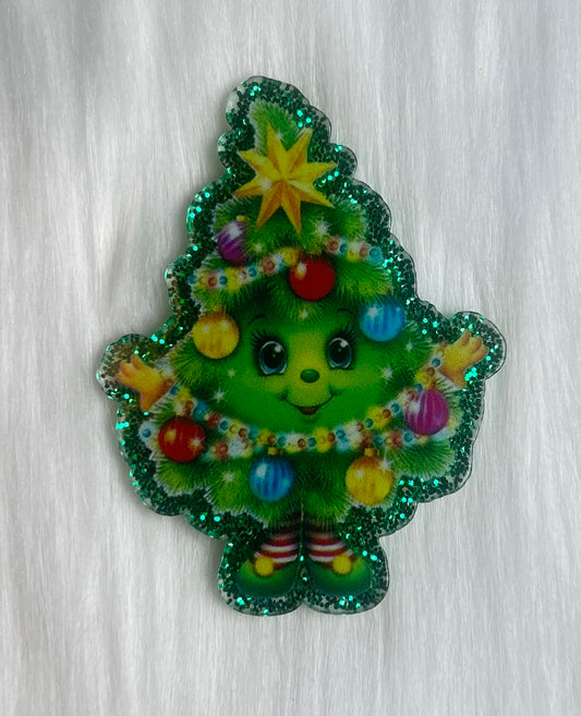 Christmas Tree Glitter Acrylic