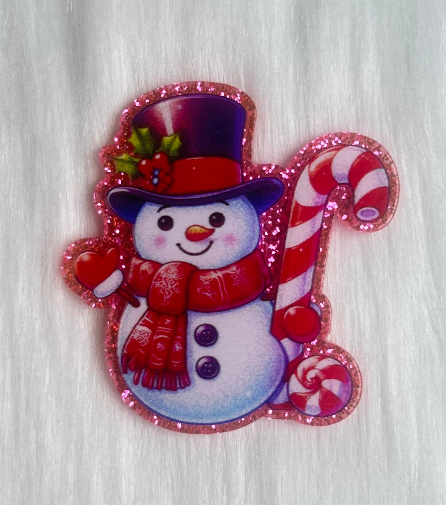 Snowman Glitter Acrylic