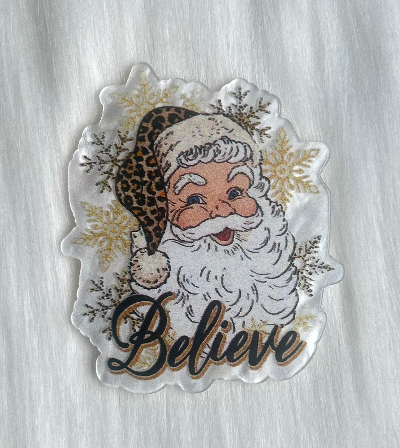 Believe Santa Glitter Acrylic