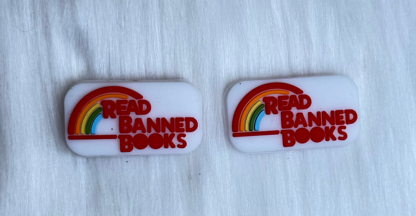 'Read Banned Books' Focal Bead
