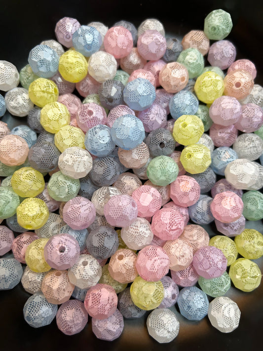 16mm Matte Lace Disco Mix Beads
