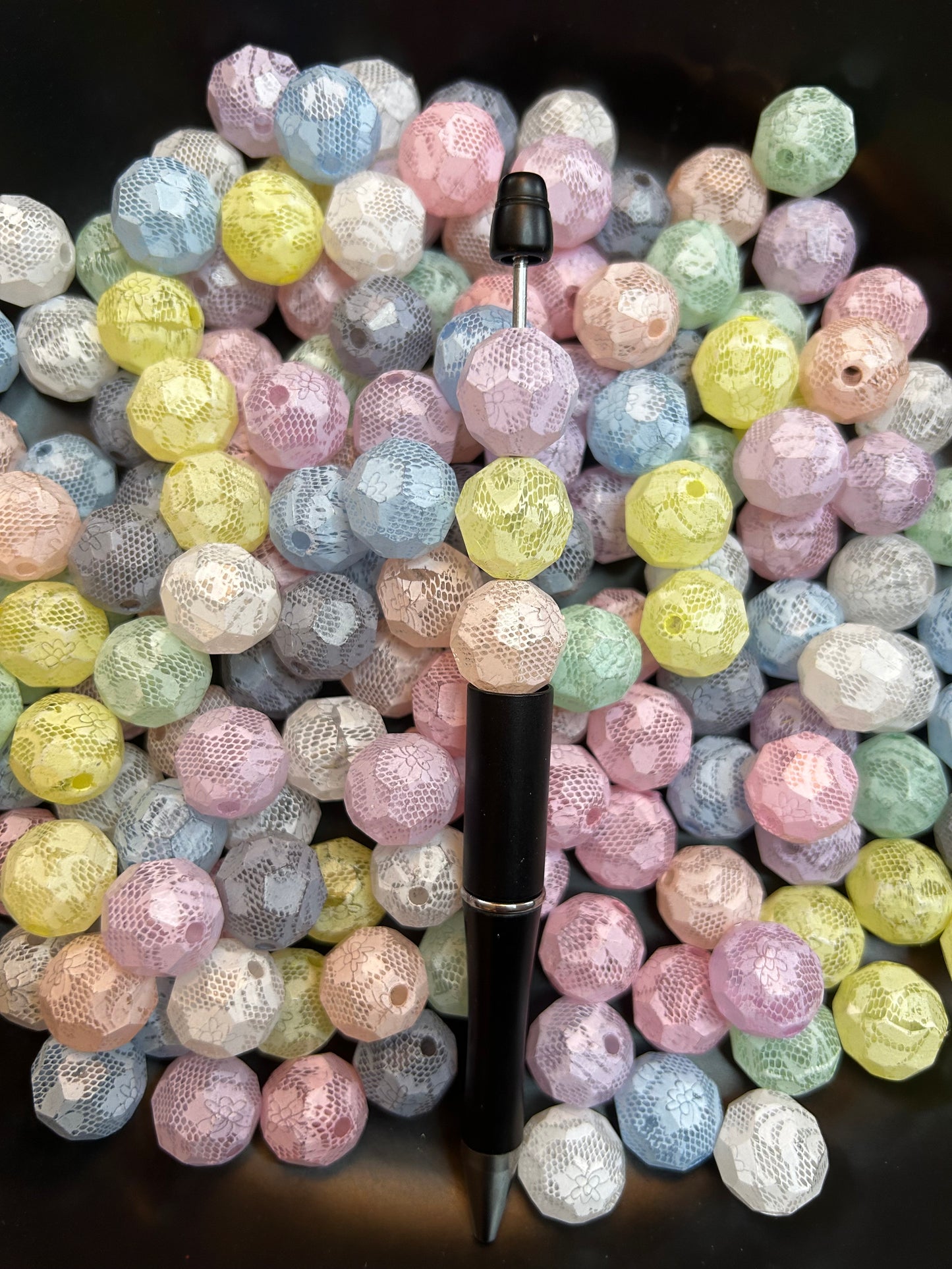 16mm Matte Lace Disco Mix Beads