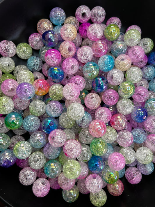 16mm Ombre Crackle Beads