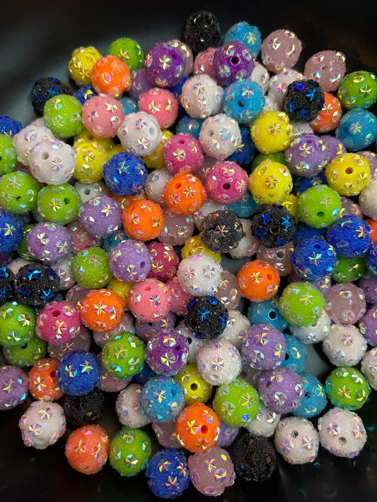 15mm Star Sugar Beads