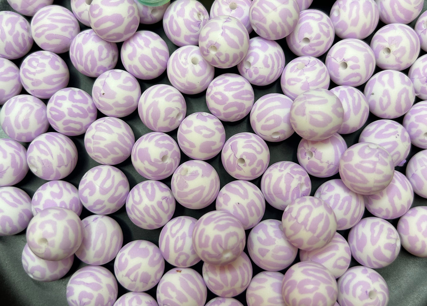 15mm Printed Silicone Beads