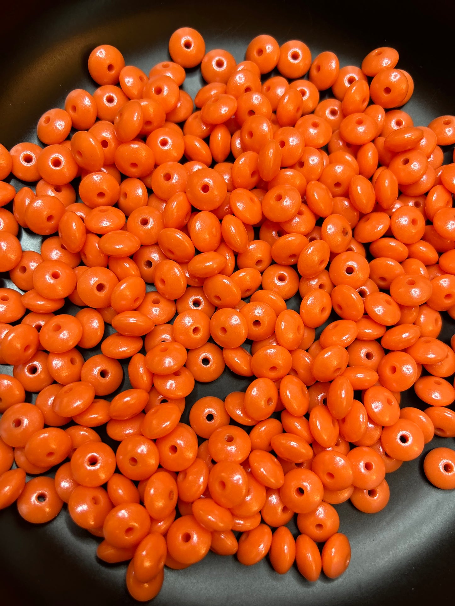 Silicone Opal/Shimmer Lentil Beads