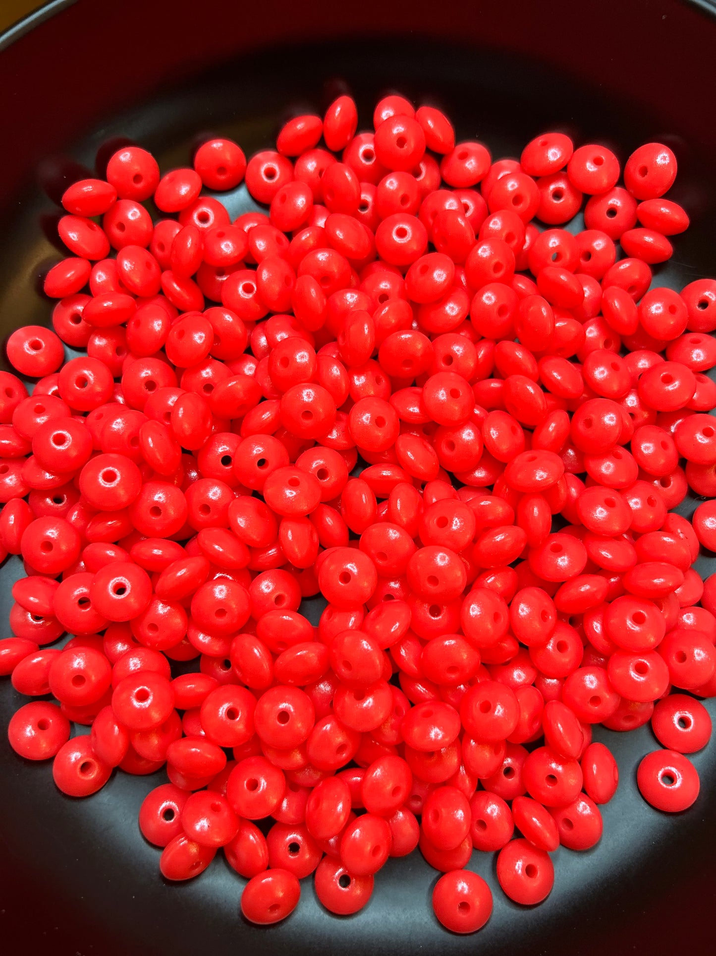 Silicone Opal/Shimmer Lentil Beads