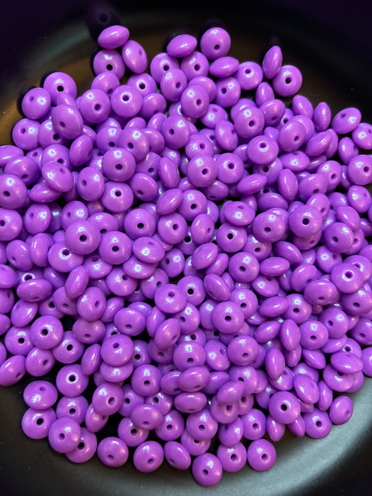 Silicone Opal/Shimmer Lentil Beads