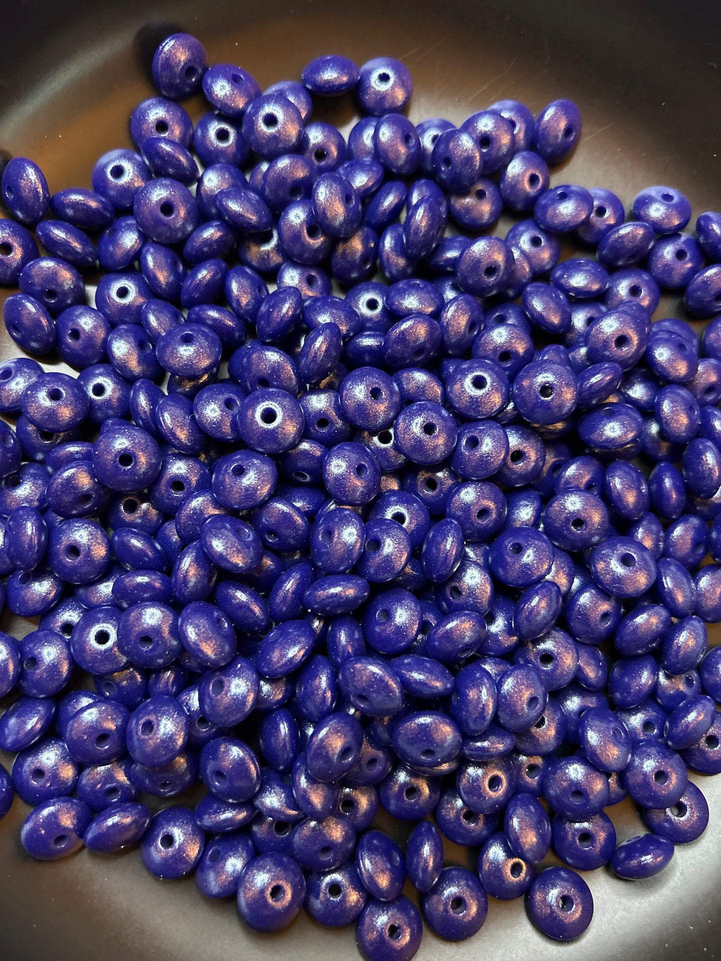 Silicone Opal/Shimmer Lentil Beads