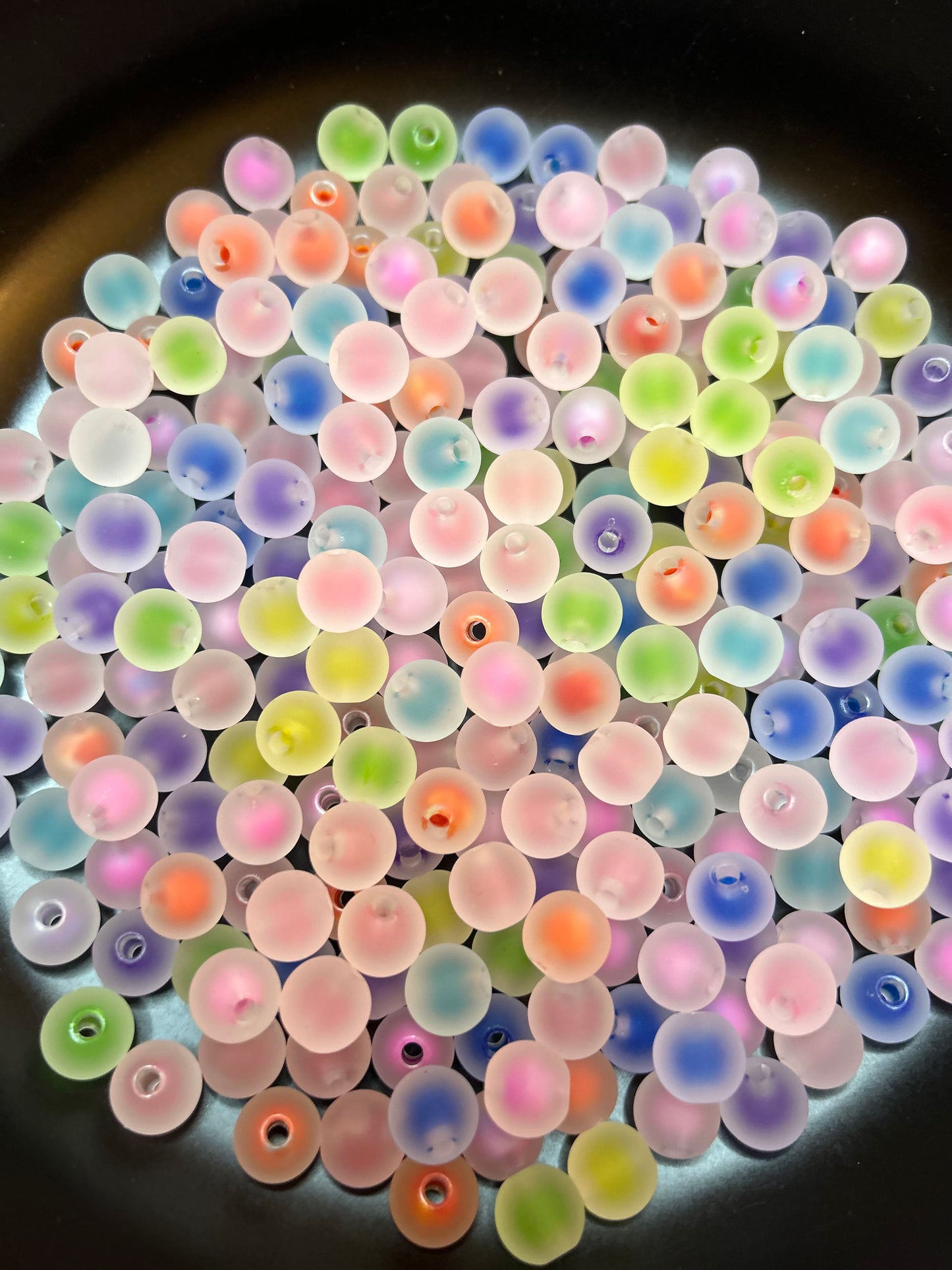 12mm Double Layer Frosted Beads