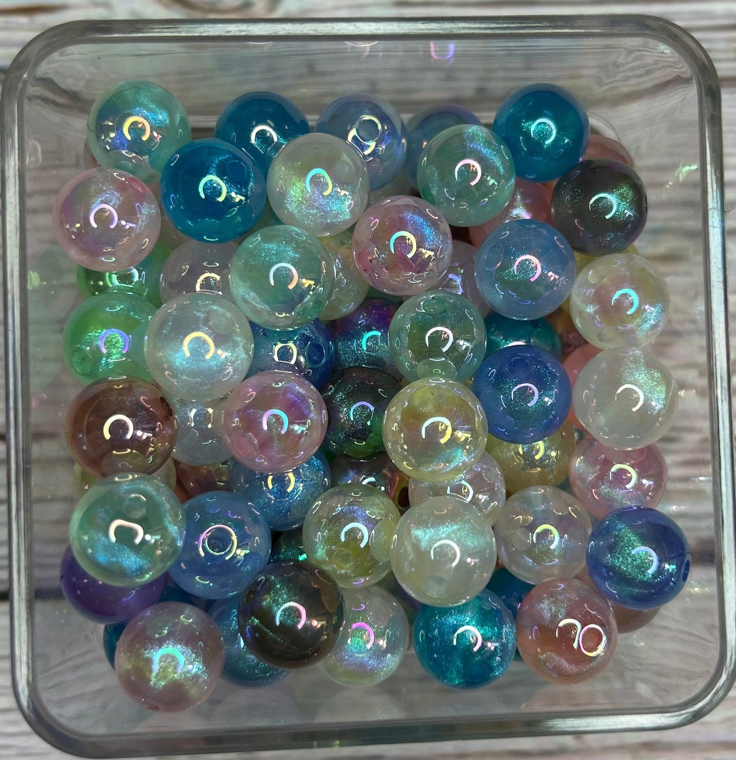 12mm Glitter Galaxy Beads
