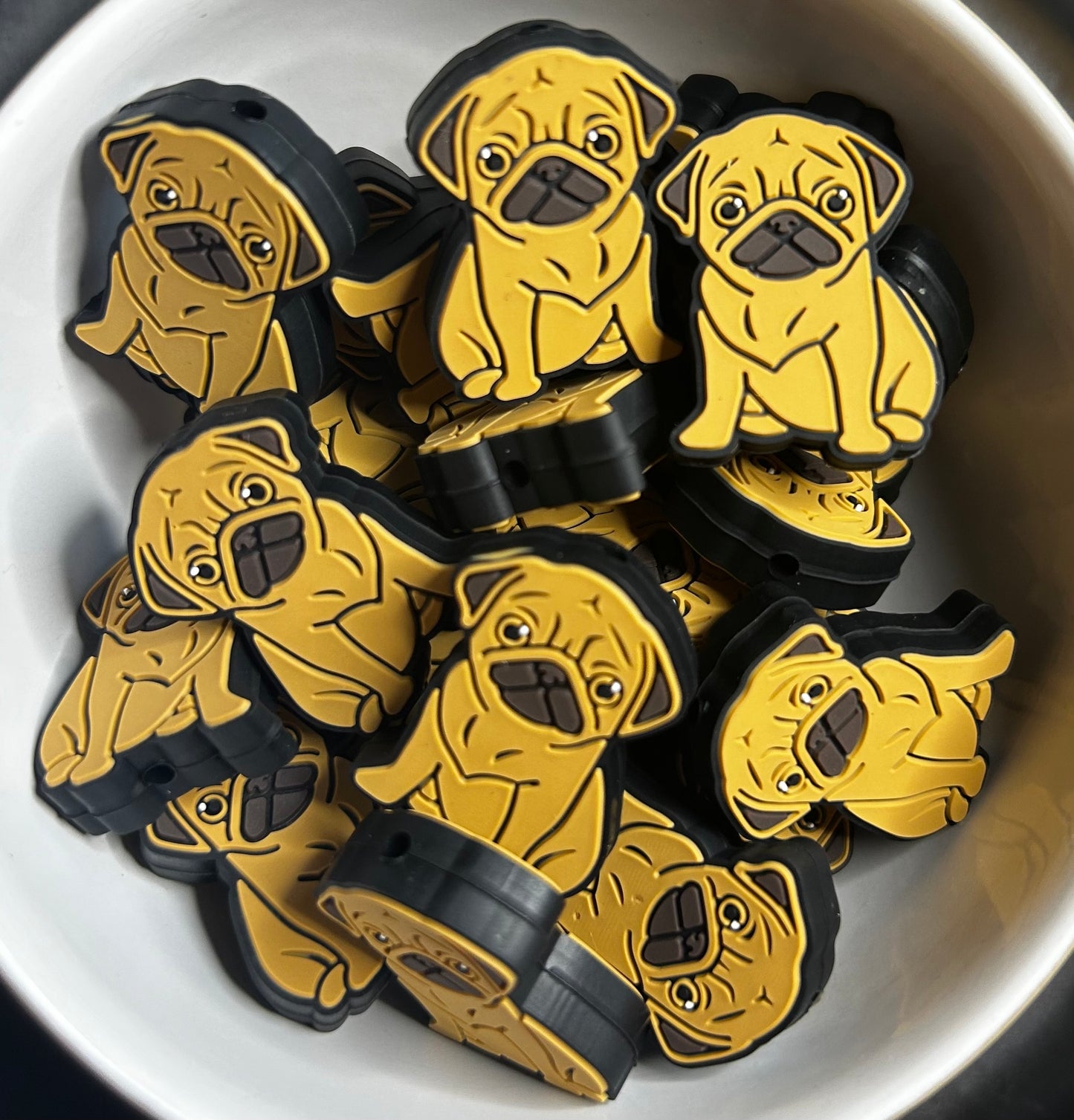 Pug Dog Focal Bead