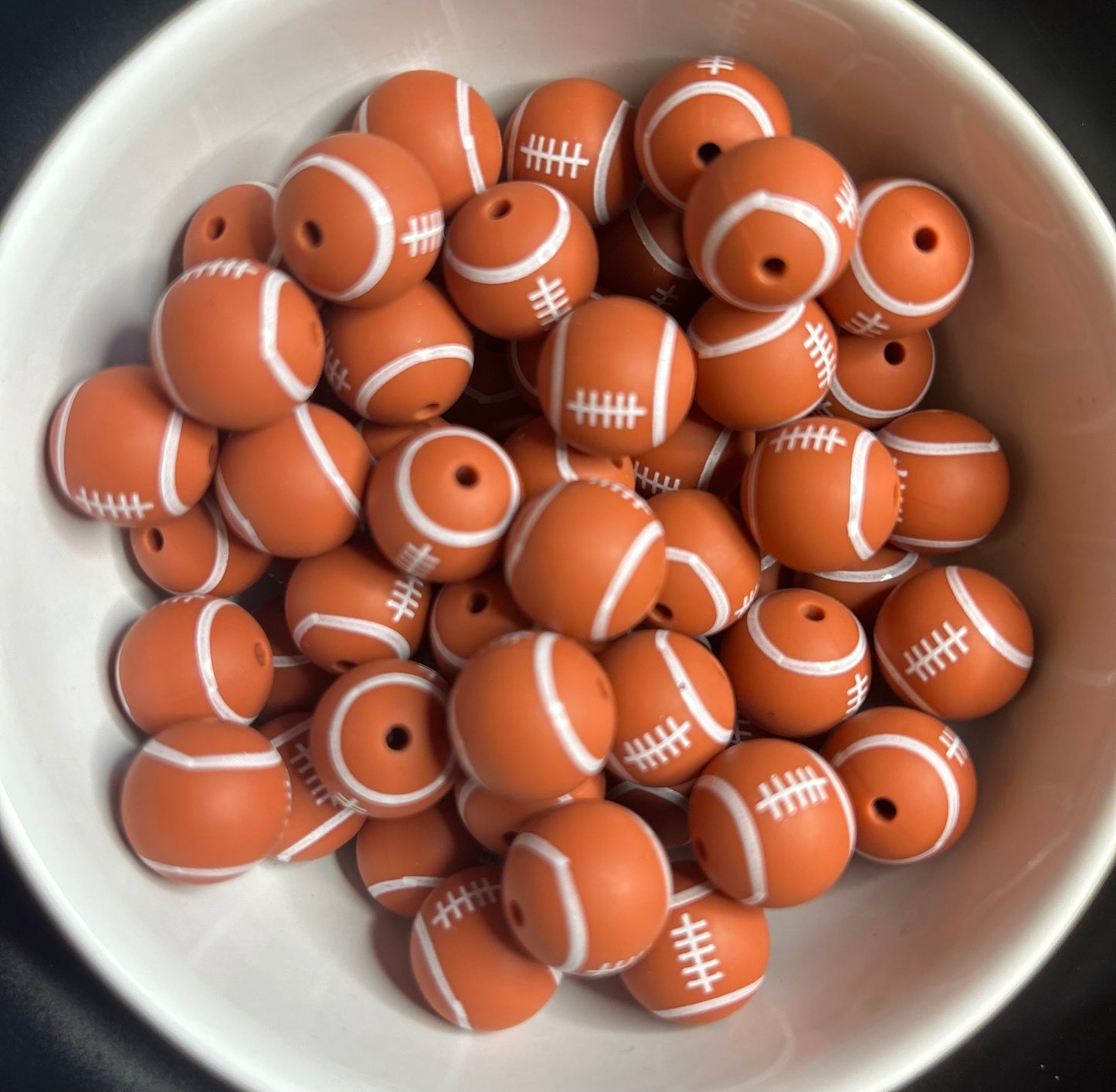 New Sports Printed Silicone Beads