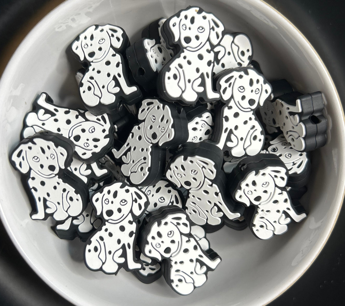 Dalmation Dog Focal Bead