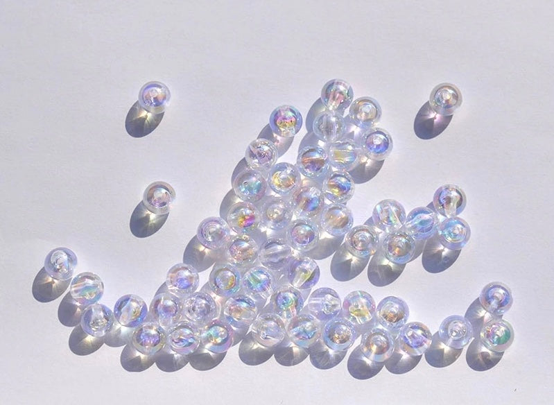 10mm Clear Spacer Beads