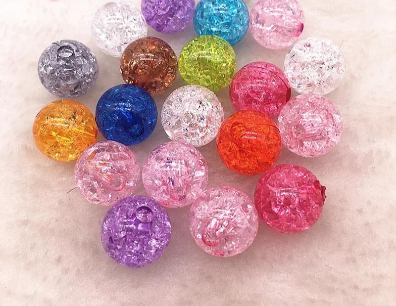 14mm Crackle Beads