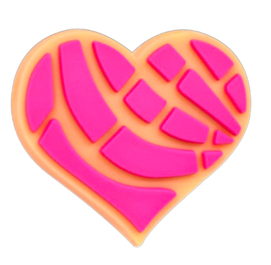 Pink Concha Heart Focal Bead