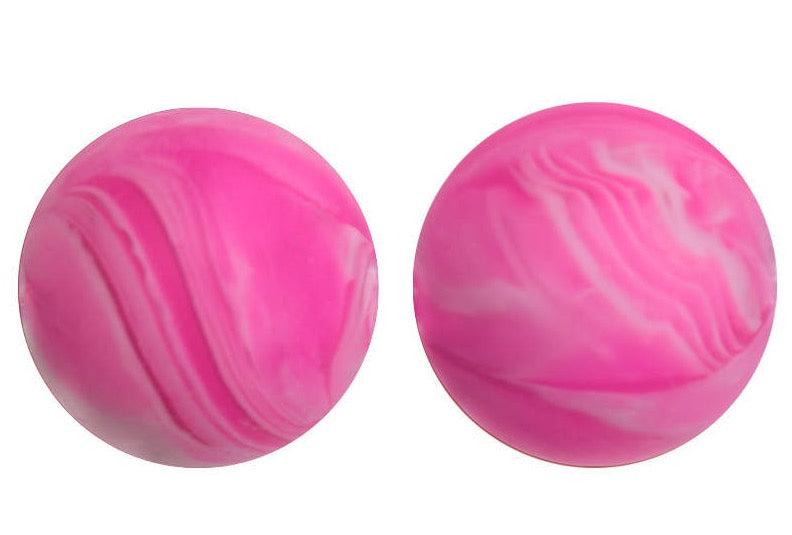 New Marble Neon Pink 15mm Silicone Beads