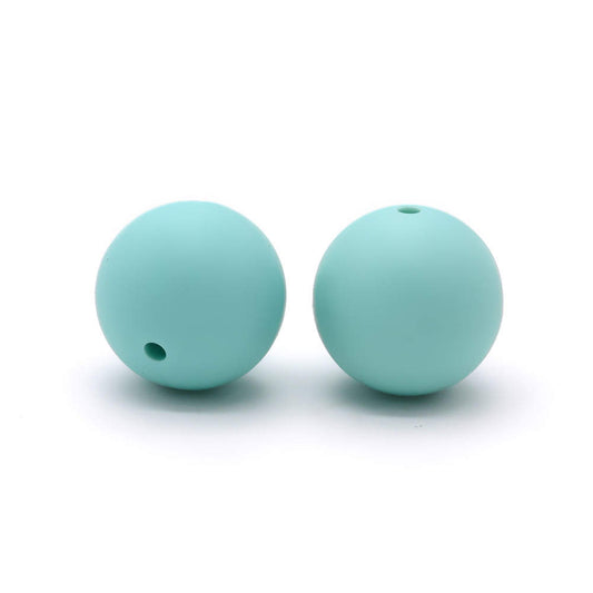 Tiffany blue 15mm silicone beads