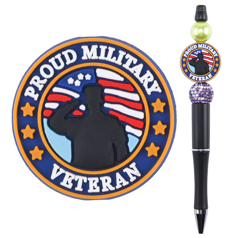 Proud Military Veteran Focal Bead