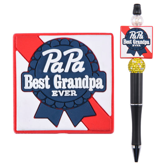 Papa Best Grandpa Ever Focal Bead