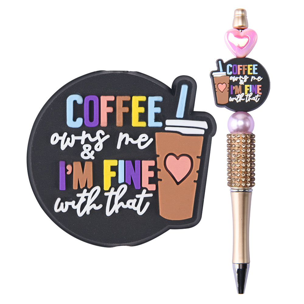 Coffee Owns Me Focal Bead