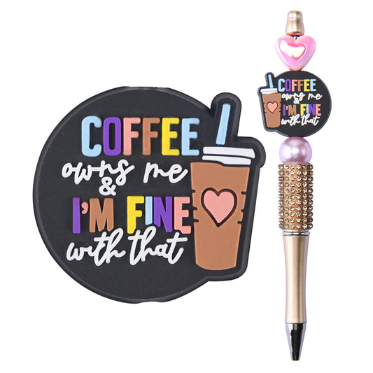 Coffee Owns Me Focal Bead