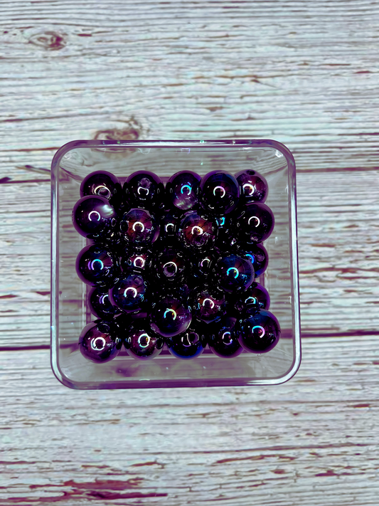 Black UV 16mm Cateye Beads