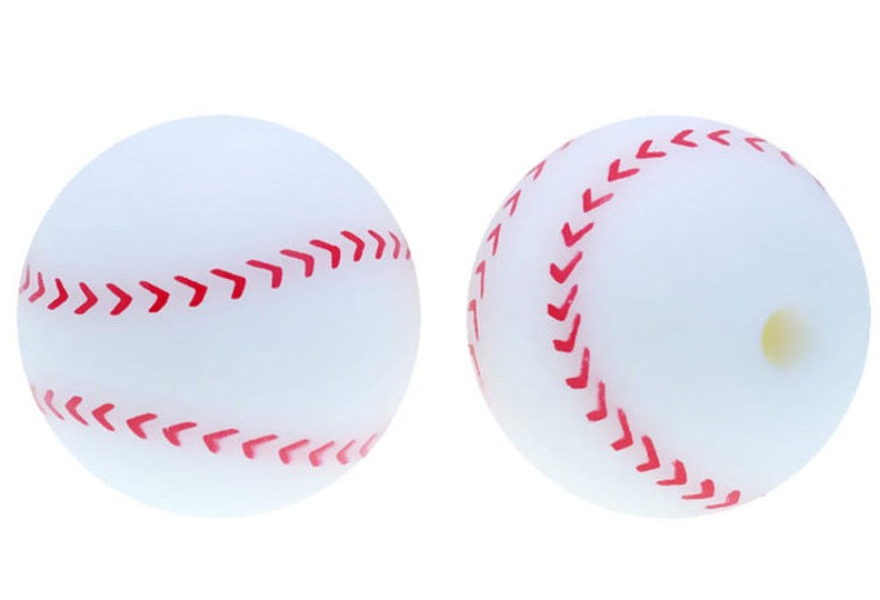 New Sports Printed Silicone Beads